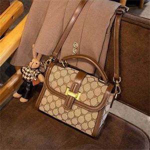 حقيبة محفظة Women's Sling One Counter Bag Canvas مطبوعة عبر Messenger Spring 2022 مربع صغير جديد