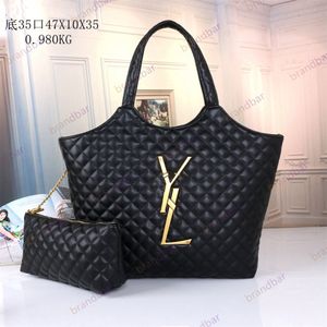 Designer väskor luxery ysm puffer tote shopping väskor totes väska lammskinn stora axel läder kvinnor yslbag maxi totes väskor crossbody lady wallet woman handbag ys ysk