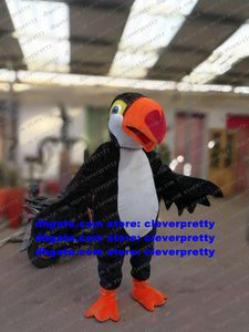 Traje de mascote preto toco toucan chornbill pássaro corvo corvo marceneiro adulto carnaval feija moda moda morden zx1460