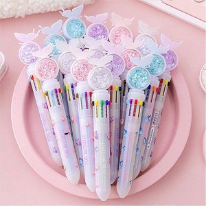 Colors Cute Animal Mermaid Ballpoint Pen Butterfly Rollerball School Office Supply Gift Colorful Refill Stationery Set