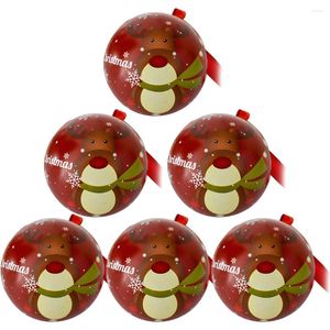 Geschenkwikkel Kerstkoekje Candy Jars Treat Box Tins Pastry Favor Party Ornament Hanging Holder Holder opslag Biscuit Snack Metal Boxes Canister