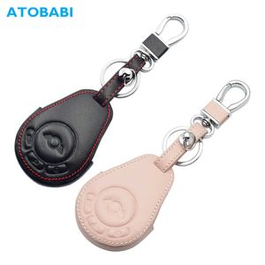 Bilnyckel läderbilsnyckelfodral smart nyckellös fjärrkontroll FOBS Protector Cover Keychain Holder för BMW Mini Cooper Countryman Paceman T221110