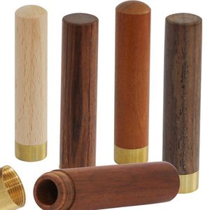 Fumo Portatile Legno Naturale Secco Erba Tabacco Sigillo Filo Scatola di Immagazzinaggio Spice Miller Stash Case Pill Snuff Snorter Sniffer Snuffer Bottle Mini Container Tank Jars DHL