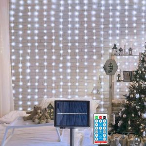 Cordas de 3x3m Cortina solar Icicle Light Outdoor Cachoeira ao ar livre Fairy Christmas Meteor Chuvent Rain for Garden Party Decor