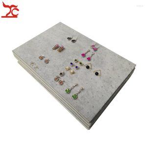 Jewelry Pouches Wholesale 5Pcs/lot Velvet Foam 100 Slot Ring Counter Piercing Body Display Stand Earrings Tray 33.5 22.5 1cm