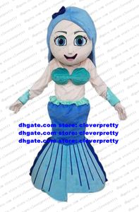 Traje de mascote de sereia-maça-maid traje de desenho animado de desenho animado