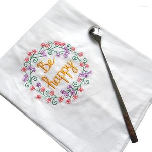 Table Napkin 45 70 Letter Embroidery Wedding Serviette Super-Absorbent Cotton Plain Tea Towel Glass Concise Upscale Home Cloth