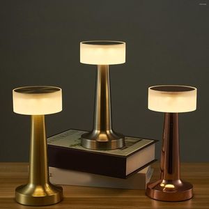 Table Lamps LED Lamp Desktop Night Light Rechargeable Cordless Decor 3 Color Mode Restaurant El Bedroom