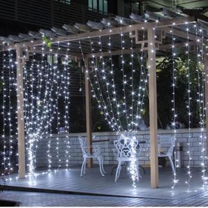 Str￤ngar 2022 ￥r 3x3m Icicle Curtain LED Light String 2,5m/3,5 m Festoon Garland Hem utomhus sovrum juldekor fairy lampor