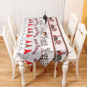 Table Cloth Merry Christmas Runner Winter Themed Tablecloth Party Decor Supplies For Xmas Festival Background Decoration Gift DROPSHIP