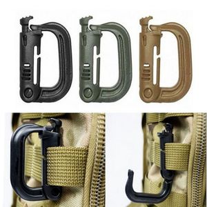 5PCS Grimloc Molle Carabiner D Locking Ring Plastic Clip Snap Type Ring Buckle Keychain ITW fastener Bag