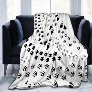 Cobertores Flanela Blanket Animal Padas imprimi -las de lavagem mecânica leve e macia arremesso macio no sofá -cama Travel Patchwork