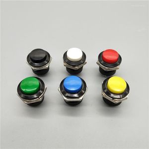 Akcesoria oświetleniowe 10pcs przycisk Przełącznik Button Jog R13-507 16 mm czerwony zielony okrągły reset z blokadą