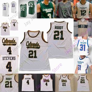 Custom 2023 Colorado State Basketball Jersey NCAA Isaiah Stevens Nico Carvacho David Roddy Adam Thistlewood Kendle James Moore