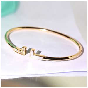 T Bracelet Charm Bracelets For Women Diamond Bangle Braclets Edelstahl Armband Cuff Gold Bangles Braclet For Girlfriend Pulsera Mama Bracciale Uomo Oro Bracciali