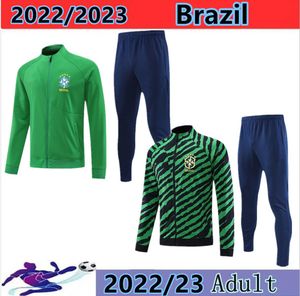 2022-2023 fotboll brasilien träningsjacka lång dragkedja G.JESUS COUTINHO brasil Camiseta de futbol RICHARLISON Brasilien fotbollströja maillot kit träningsdräkt