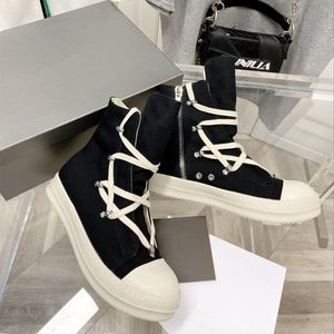 Man Woman zipper Ankle Boots Designer sneakers luxury canvas shoes Lace Up Wear Boots Platform Triangle Waterproof foam runner loafers trainer 35-47