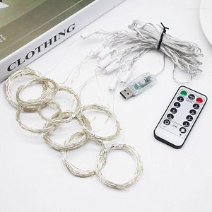 Strings 3mx3m 3mx2m 3mx1m USB LED Curtain Lamp 13key Remote Control Fairy String Lights For Christmas Garland Party Home Wedding Decor