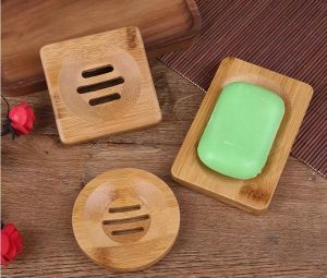Natural Carbide Wood Soap Dish Container Box Shower Board Bathroom Soap Rack Inventory