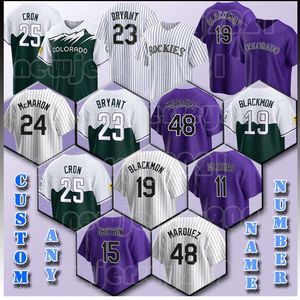 23 Kris Bryant Baseball 19 Charlie Blackmon Trikot 25 C.J. Cron 24 Ryan McMahon Rockies Connor Joe Randal Grichuk Yonathan Daza Jose Iglesias Alan Trejo Brendan Rodgers