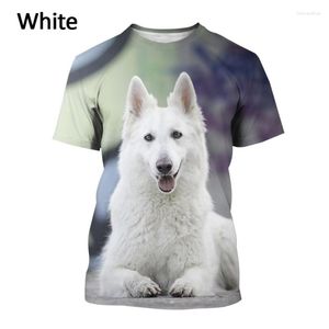Męskie koszulki Shepherd Dog 3D Wzór drukowany T-shirt swobodny krótki rękawo xs-5xl