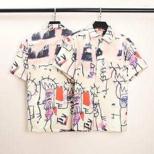 Herr t shirts märke high street wacko maria graffiti stil överdimensionerad y2k y-shirts jujutsu kaisen kläder kvinnor t-shirt