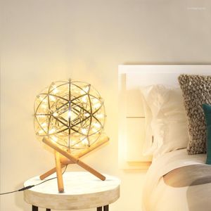 Lâmpadas de mesa Lâmpada LED Bedroom Bedroel Reading Room Light Star Decoration Living Dining Suspensionaire