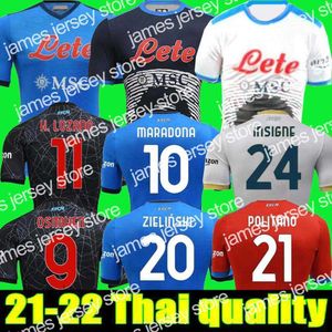 قمصان كرة القدم 21 22 قمصان كرة القدم لنابولي قميص كرة القدم في نابولي أزرق 2021 Halloween Osimhen KOULIBALY camiseta de futbol INSIGNE Maradona maillot foot