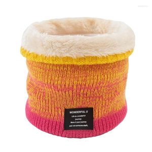 Bandanas unisex a maglia a maglia carf inverno inverno gradiente a colore color cassa sciarpe snood per cicatrice da collo da donna
