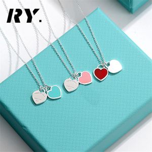 Luxury Brand Necklace TIF Heart Pendant Women 925 Sterlling silver Designer Design Halter Jewelry Valentine's Day Gift original quality