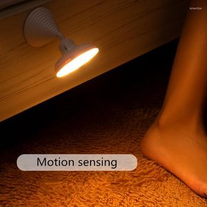 Luci notturne il sensore di movimento leggero a led lampada ricaricabile wireless per armadio per mobili da cucina parete magnetica sospesa