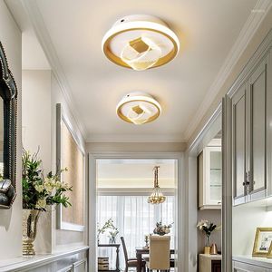 Chandeliers Led Ceiling Lamp Modern Simple Household Aisle Balcony Rectangular/Round Aluminum Acrylic Porch Corridor Study Office