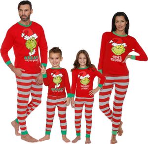 Família correspondente Pijama de Natal para criança menina unissex Grinch Sleepwear Awear H10147855848