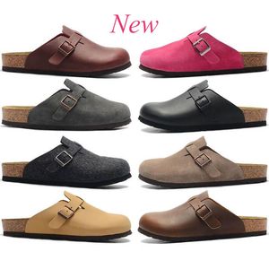 Designer Boston Pantofole piatte in sughero Pantofole in pelle Sandali preferiti Scarpe casual Zoccoli Donna Uomo Arizona Mayari