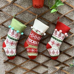 Christmas Decorations Christmas Decoration Stocking Knitted Jacquard Socks Acrylic Xmas Tree Home Santa Hanging Gift Drop Delivery G Dh7Zy
