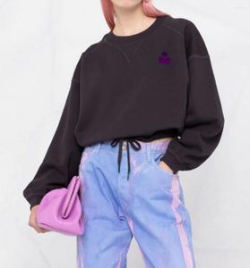 Felpe con cappuccio da donna Logo stampato Felpa floccata da donna Primavera 2022 Maglioni O-Collo femminili a maniche lunghe con lacci in vita nera rosa nera