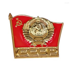 Broszki Vintage Związek Radziecki Czerwona Flag Broch Płaszcz Rosja Rosja Rosyjska szkliwa pin CCCP Emblem Republics Republics