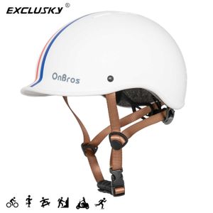 Caschi da ciclismo OnBros Electric Bike Bicycle Hard Hat Road Riding Retro Half Summer Sun Protection T221107