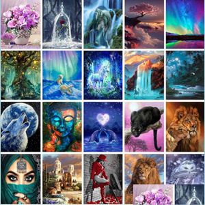 Pinturas 5d DIY Diamond Art Kit Pintura Kits Cross Ctitch 300 Padr￣o Mosaic Diamonds Diamantes de Bordado Decora￧￣o de Casa Droga Drop Dhwkf