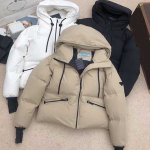 Down Jackets womens puff Hooded Designer parkas mens women Zipper Coat Warm Sweatshirts Couples coats Letter Winter Outwear Black tracksuit