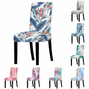 Krzesło Covery kolorowy marmurowy wzór nadruk osłona Odporna przeciwgąpie