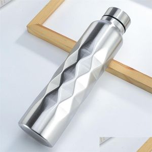 Water Bottles 1000Ml Singlewall Stainless Steel Water Bottle Gym Sport S Portable A Cola Beer Drink Big Capacity 211103 Drop Deliver Dh386