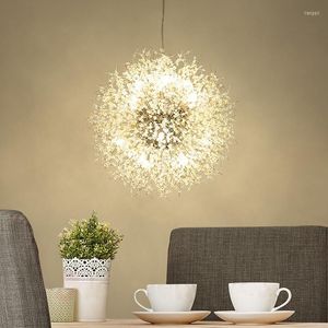 Hängslampor girban modern kristallkronkrona belysning maskros ljuskronor led luster matsalsmöbler hängande