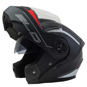 サイクリングヘルメットBLDモジュラーデュアルレンズモーターサイクルヘルメット安全ダウンヒルフリップアップヘルメットプロフェッショナルモトクロスレーシングフルフェイスカスコモトT221107