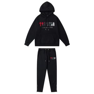 Designer Mens Trapstar Embroidery Pull Tracksuits Rainbow Handduk Dekodning av huva Sportkläder Män och kvinnor Dragkedja Byxor passar UBCM