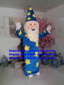 Mago Conjurer Trickster Mascot Costume Master Mage Wizard Maga Personaggio dei cartoni animati per adulti Scuola materna Commerciale zx429