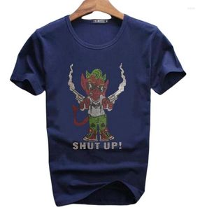 Men's T Shirts Cartoon Design Tshirt Drill Man With Guns Handsome Top Tees Anime Clothing Streetwear