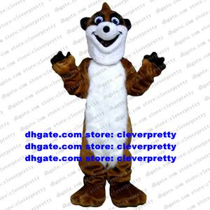 Marrone Costume Della Mascotte Lontra Lutra Martora Ermellino Sable Furetto Mangusta Ichneumon Meerkat Adulto Scuola Materna Costume zx606