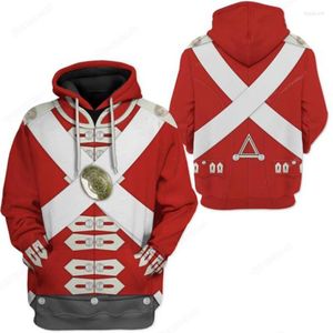 Мужские толстовки 3D косплей Смешная средневековая армия The Red Coat Costume Legions of Rome Unisex Uniform