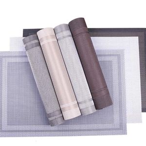 Paspaslar 4 PCSSET Modern Zarif PVC Plagemat Yemek Masası Kafe Anti-kayma placemats kase ped fincan bardak altlıkları 221111